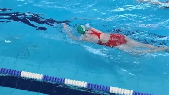 woman swimming