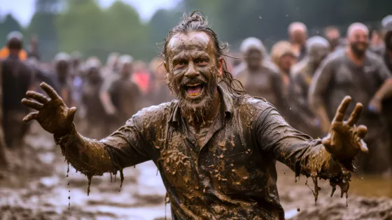 Man at Mud Run