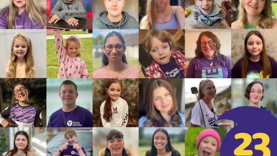 23 faces - 23 young people are diagnosed with epilepsy every day