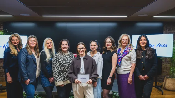 A group of women affected by epilepsy gather together at Hear Her Voice for Young Epilepsy.