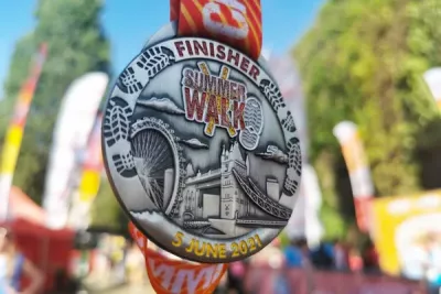 London summer walk finisher medal