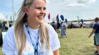 Young girl volunteers for Young Epilepsy at Carfest