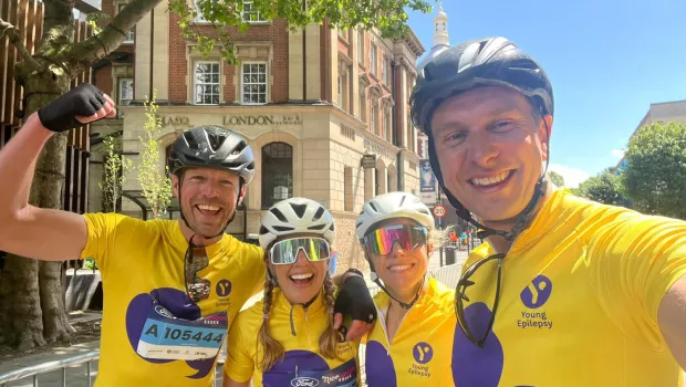 Young Epilepsy Fundraisers on a bike ride challenge